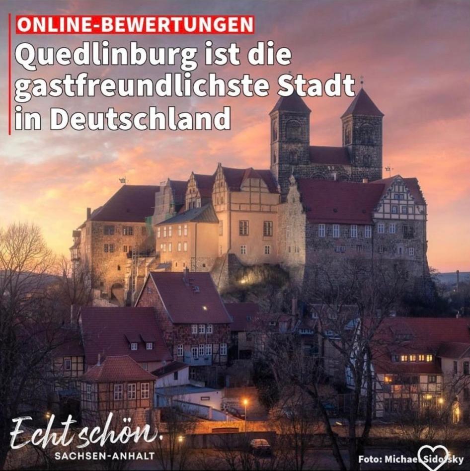 100 Qm Ferienwohnung Am Heiligen Brunnen Quedlinburg Esterno foto